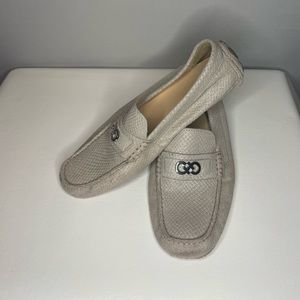 Cole Haan Beige & metallic Soft Textured Moccassin/Loafer Driving Shoes - Sz 9B